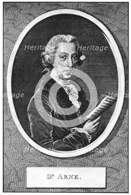 Thomas Augustine Arne (1710-1778), English composer. Artist: Unknown