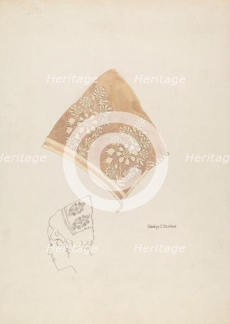 Lace Cap, c. 1937. Creator: Gladys C. Parker.