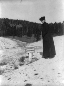 Frances A. Johnston mother of Frances Benjamin Johnston at Yellowstone, 1903. Creator: Frances Benjamin Johnston.