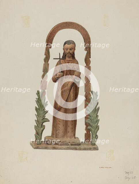 Santo (St. Francis), c. 1941. Creator: Robert W.R. Taylor.