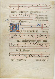 Martyr Saint in a Historiated Initial "V" from an Antiphonary, 1310/15. Creator: Unknown.