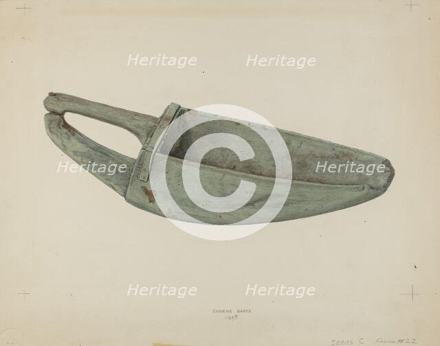 Wooden Scoop, 1938. Creator: Eugene Bartz.