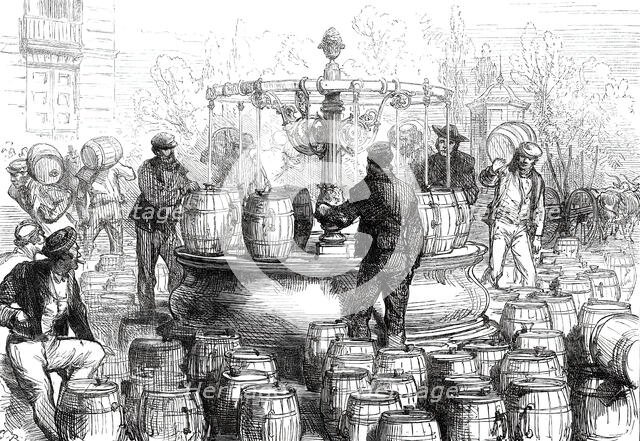 Sketches in Madrid: the Water Supply of Madrid, 1876. Creator: C.R..