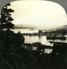 'The Lights of Oslo and the Harbor on a Summer Night, Norway', c1930s. Creator: Unknown.