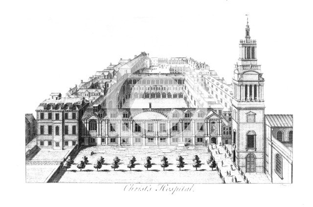 'Christ's Hospital.', c1740. Artist: William Henry Toms.