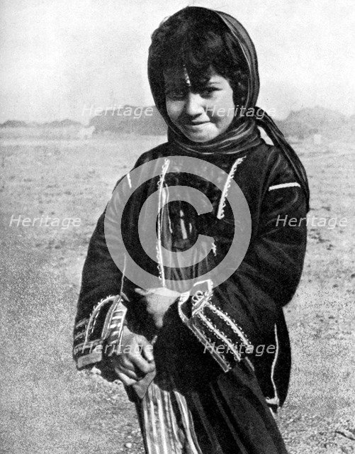 Bedouin girl in the Syrian desert, 1936. Artist: HJ Shepstone