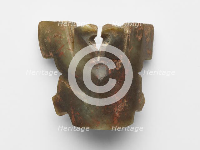 Ornament in the form of an animal head and crest,Late Neolithic period, ca. 1050-ca. 950 BCE. Creator: Unknown.