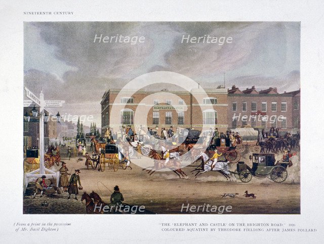 The Elephant and Castle Inn, Newington Butts, Southwark, London, 1826. Artist: Theodore Henry Adolphus Fielding