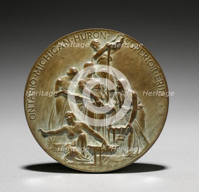 Medal: Ontario Sends Greetings to the Sea (reverse), 1800s-1900s. Creator: Lorado Taft (American, 1860-1936).
