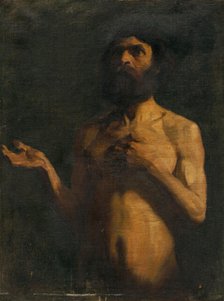Study of Nude of Old Man, 1900-1920. Creator: Gejza Kukán.