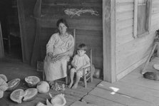 Mrs. Frank Tengle and Laura Minnie Lee Tengle, Hale County, Alabama, 1936. Creator: Walker Evans.