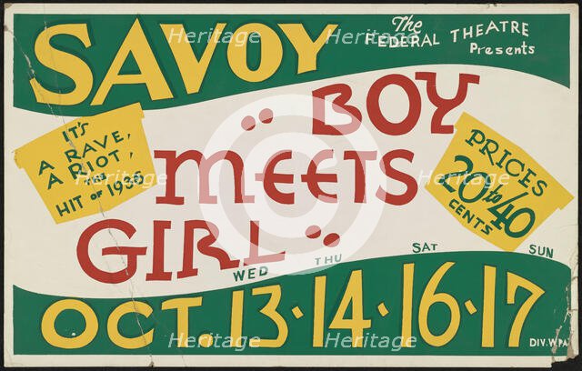Boy Meets Girl, San Diego, 1937. Creator: Unknown.