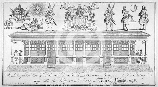 View of David Loudon's Bun House, Pimlico Road, Chelsea, London.                                     Artist: Anon