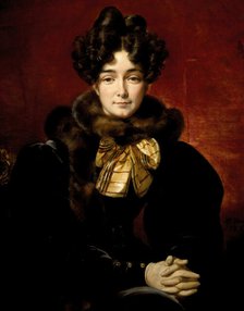 Portrait of a Lady

(Possibly Mrs. Patrick Campbell, Neé Fitzgerald [1796-1869]), 1831. Creator: Emile Jean-Horace Vernet.