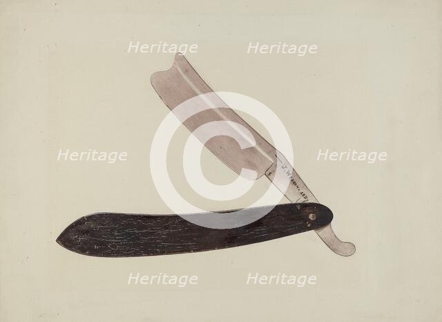 Barber's Sign, c. 1938. Creator: Wynna Wright.