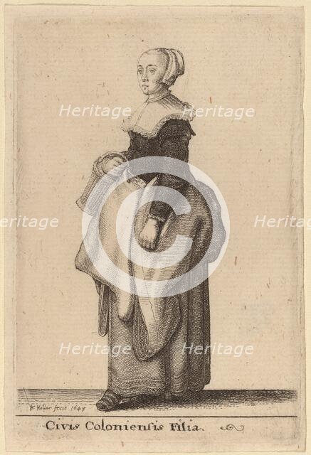 Civis Coloniensis Filia, 1643. Creator: Wenceslaus Hollar.