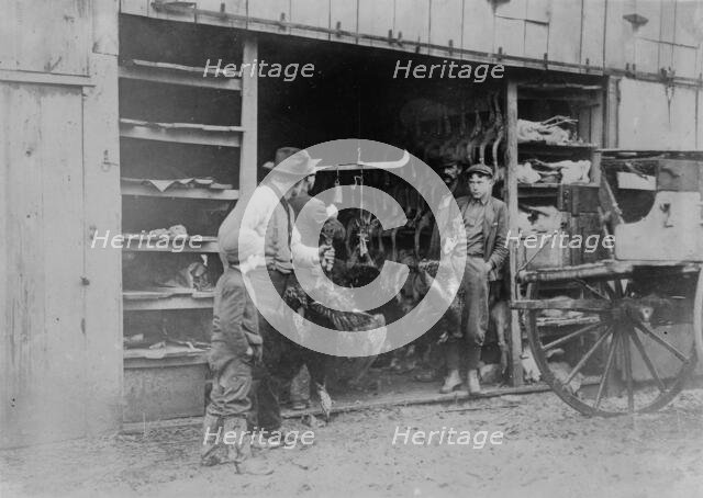 Buying Thanksgiving turkey, between c1910 and c1915. Creator: Bain News Service.