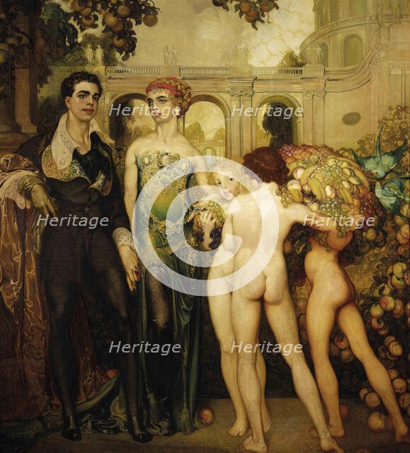 Epitalamio o Las bodas del príncipe Néstor (Epithalamium or The Marriage of Prince Néstor), 1909. Creator: Néstor, (Néstor Martín-Fernández de la Torre) (1887-1938).