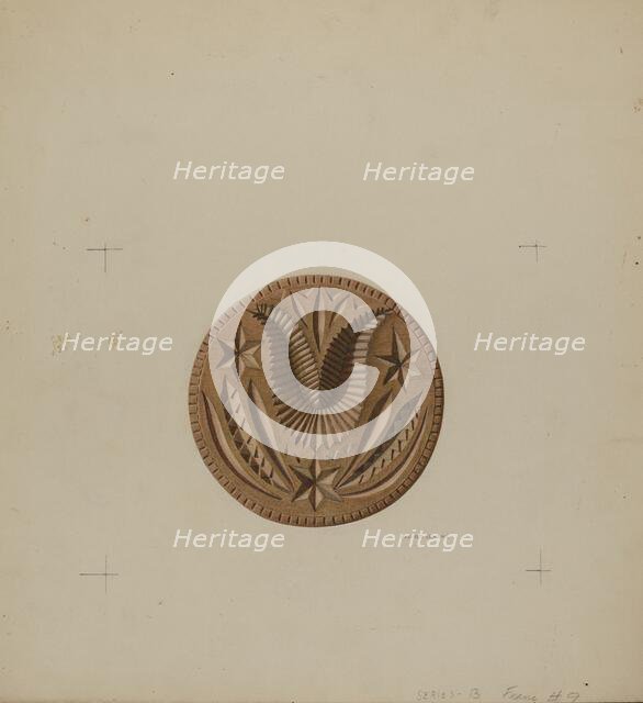 Pa. German Butter Mold, c. 1938. Creator: Albert J. Levone.