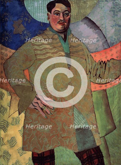 Self-portrait, 1915. Artist: Lentulov, Aristarkh Vasilyevich (1882-1943)