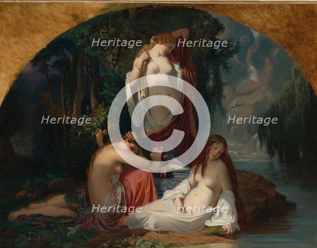 Les baigneuses (Les filles de la source), ca 1842.