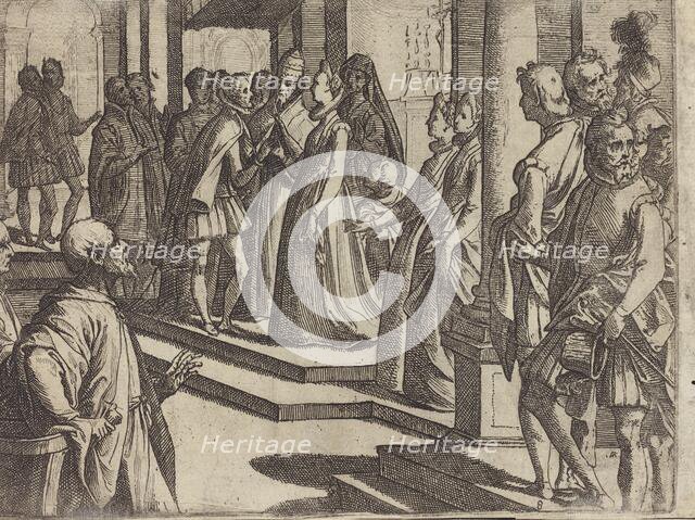 The Betrothal of Margaret of Austria to Philip III, King of Spain [verso], 1612. Creator: Raffaello Schiaminossi.