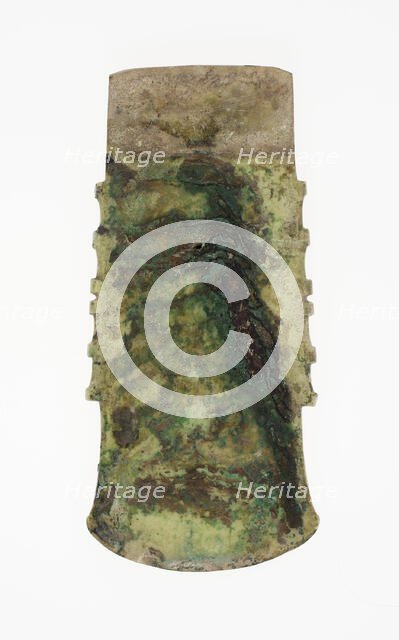 Notched Axe, Shang dynasty (c. 1600-1046 BC),  2nd millennium B.C. Creator: Unknown.