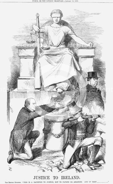 'Justice to Ireland', 1869. Artist: John Tenniel