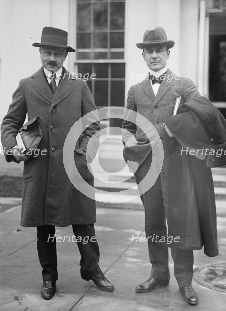 Dr. Frederick F. Friedman, L., with Dr. Hundt, His Secretary, 1913. Creator: Harris & Ewing.