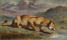 Wounded Lioness, 1840/50. Creator: Pierre Andrieu.
