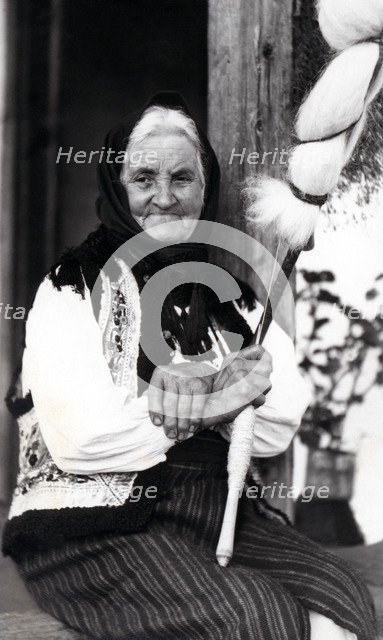 Elderly woman, Bistrita Valley, Moldavia, north-east Romania, c1920-c1945. Artist: Adolph Chevalier