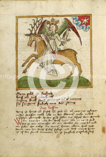 Venus Riding a Stag, shortly after 1464. Creator: Unknown.