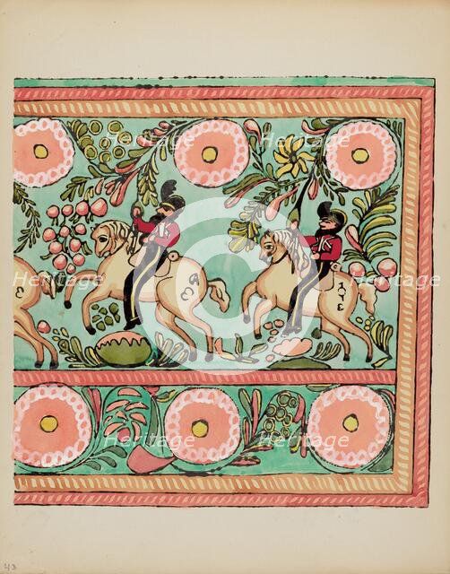 Plate 43: Painted Chest Design: From Portfolio "Spanish Colonial Designs of New Mexico", 1935/1942. Creator: Unknown.