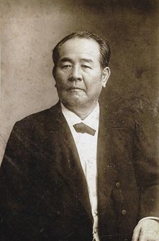 Portrait of Shibusawa Eiichi (1840-1931) , c. 1890. Creator: Anonymous.