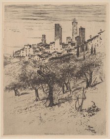 San Gimignano, 1883. Creator: Joseph Pennell.