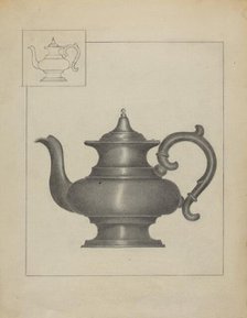 Pewter Teapot, c. 1936. Creator: Janet Riza.