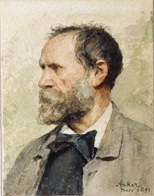 Self-Portrait, 1891. Creator: Anker, Albert (1831-1910).