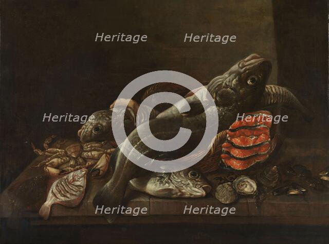 Still Life with Fish, 1645-1681. Creator: Isaac van Duynen.