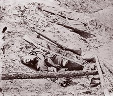Dead Confederate Soldier at Fort Mahone, Petersburg, 1864. Creator: Unknown.