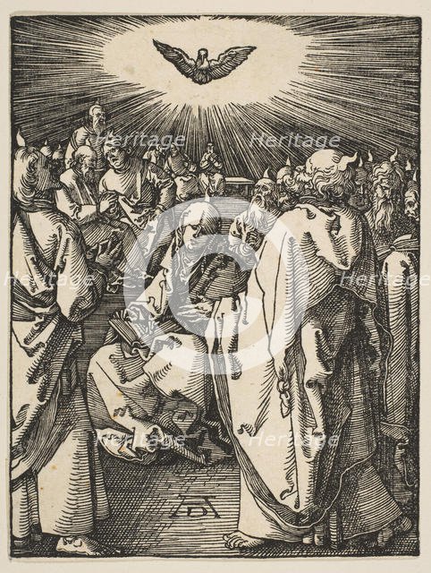 Pentecost, from The Small Passion, ca. 1510. Creator: Albrecht Durer.