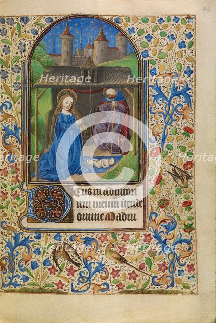 The Nativity; Book of Hours, about 1466-1470. Creator: Master of Jacques of Luxembourg.
