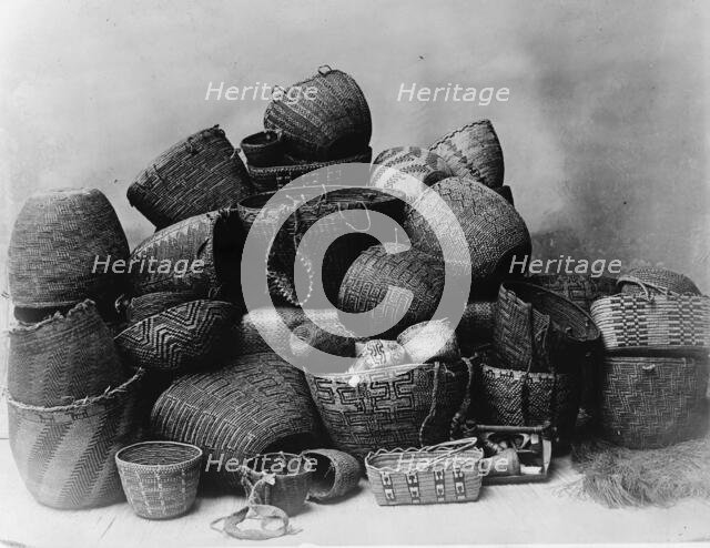 Puget Sound baskets, c1913. Creator: Edward Sheriff Curtis.