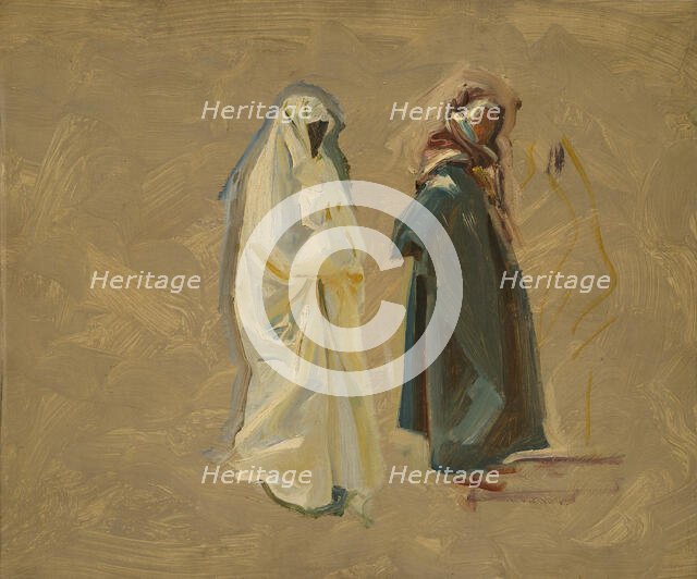 Study of Two Bedouins, 1905/6. Creator: John Singer Sargent.