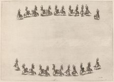 Twenty-Four Cavorting Cavaliers, 1652. Creator: Stefano della Bella.