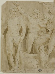 Ancient Sarcophagus Relief with the Labors of Hercules, 1521-1556. Creator: Girolamo da Carpi.