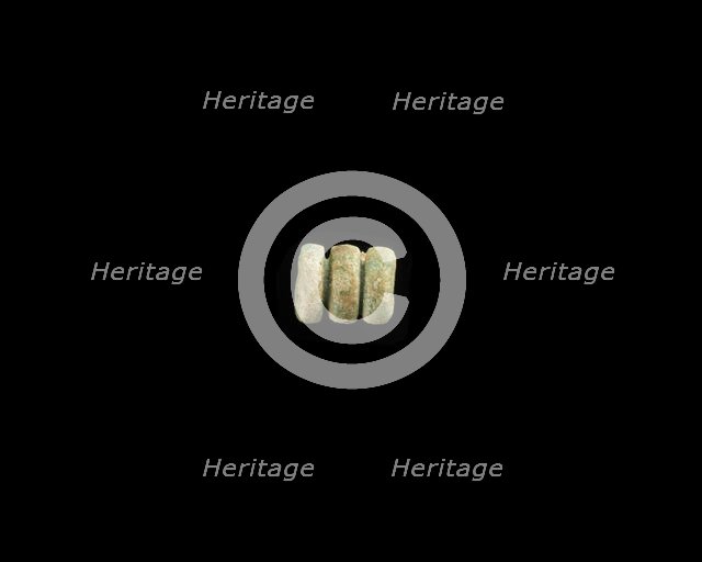 Bead, triple, New Kingdom, 1550-1196 BCE. Creator: Unknown.