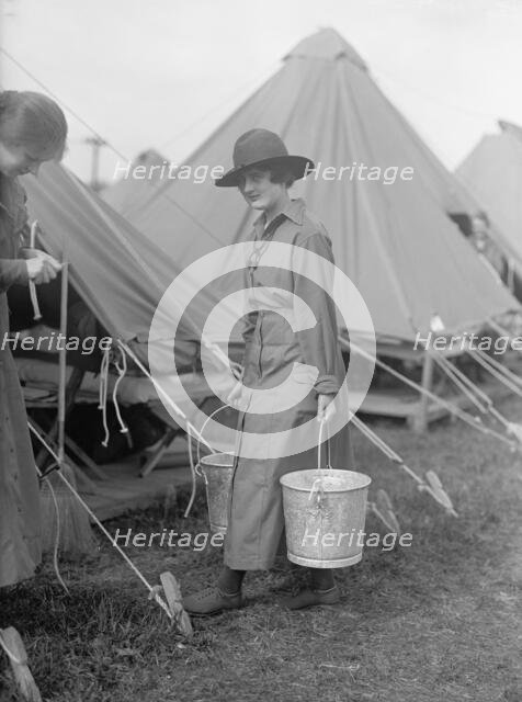Woman's National Service School, Under Woman's Section, Navy League, Miss Moore, 1916. Creator: Harris & Ewing.