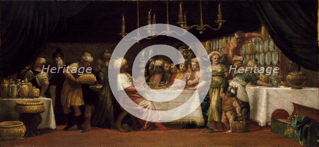 Judith feasted by Holofernes, c16th century. Artist: Unknown.