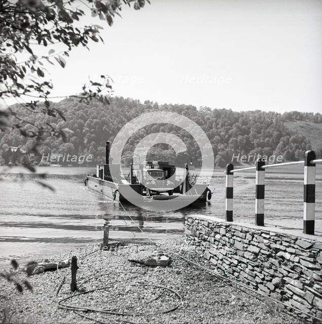 Car ferry, Lake Windermere, Lake District, c1955. Creator: Arthur Charles Kirby Ware.