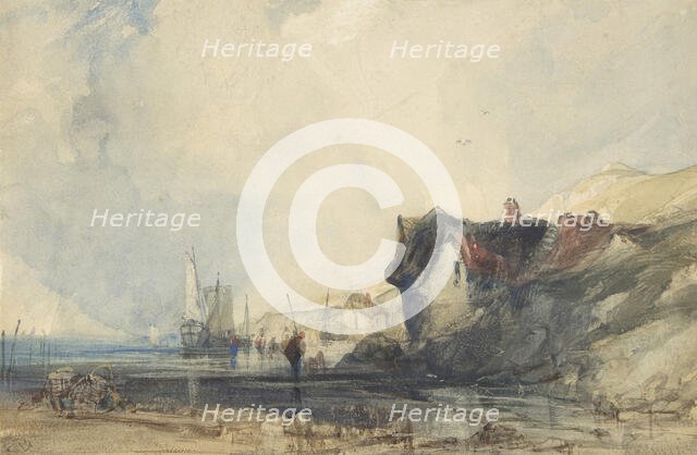 View on the Coast at Deal, ca. 1846. Creator: Charles Bentley.
